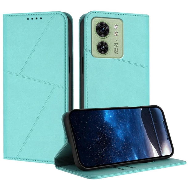 Funda Cartera Magnética para Motorola Edge 40 Protección Antichoque con Ranuras Verde