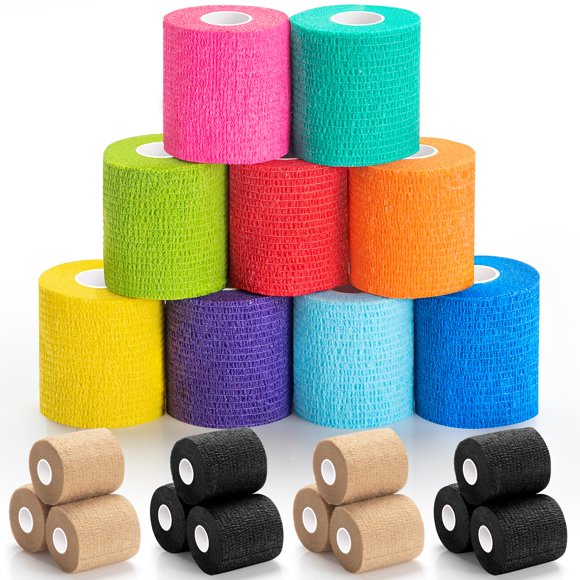 Venda elástica autoadhesiva iewyck 5 cm × 4,5 m multicolor – paquete de 9