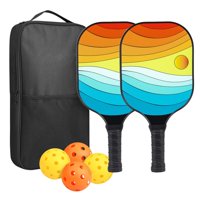Ioensy - El Juego De Raquetas De Pickleball Incluye 2 Raquetas Y 4 Bolas De Pickleball Para Uso En El Gimnasio En Casa