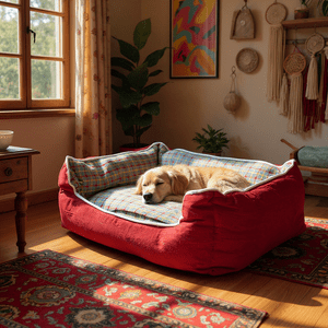 Bloccare - Cama Para Mascotas Espuma - Talla L (Rojo) 70 X 50 X 20 Cm