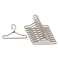 Magideal - 10 Piezas De Estante De Ropa Para Casa De Muñecas, Estante De Ropa En Miniatura, Vestido De Muñeca, Ropa De Casa De Muñecas, Perchas De Metal Para Muñ M