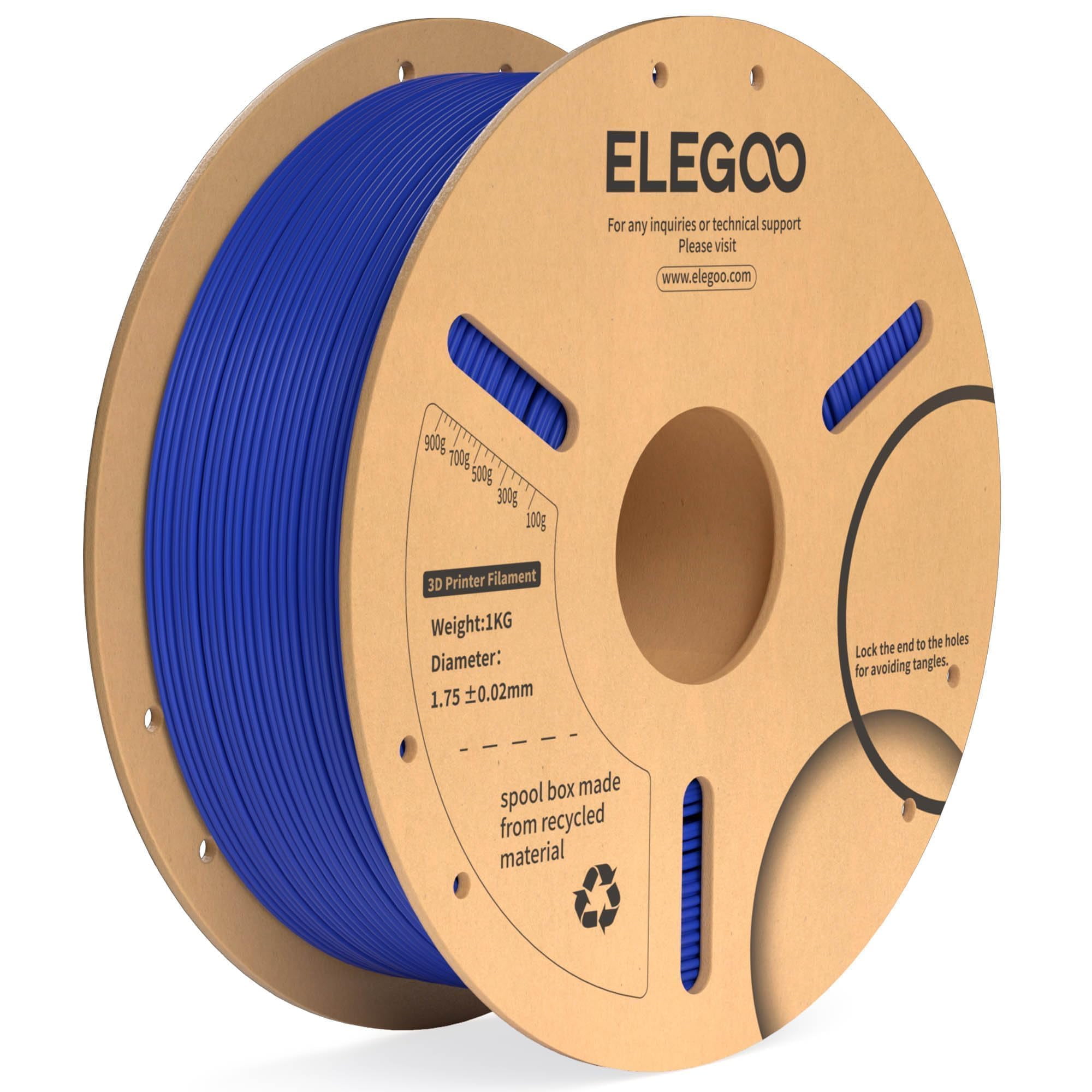 Filamento para impresora 3D ELEGOO PLA Plus, 1,75 mm, azul oscuro, 1 kg ...