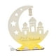 thumbnail image 3 of Lámpara De Mesa Decorativa De Madera Eid Mubarak, Artesanía árabe Eid Para Fiesta, Estilo B, 3 of 3