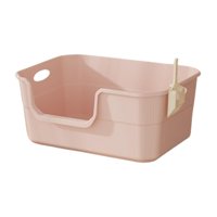 Magideal - Caja De Arena Abierta Para Gatos Pequeños Y Grandes, Fácil De Llevar, Antisalpicaduras, Suministros Portátiles Para Mascotas, Inodoro Para Gatos Extra