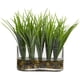 thumbnail image 1 of Planta artificial de hierba de vainilla casi natural con jarrón ovalado, 1 of 3