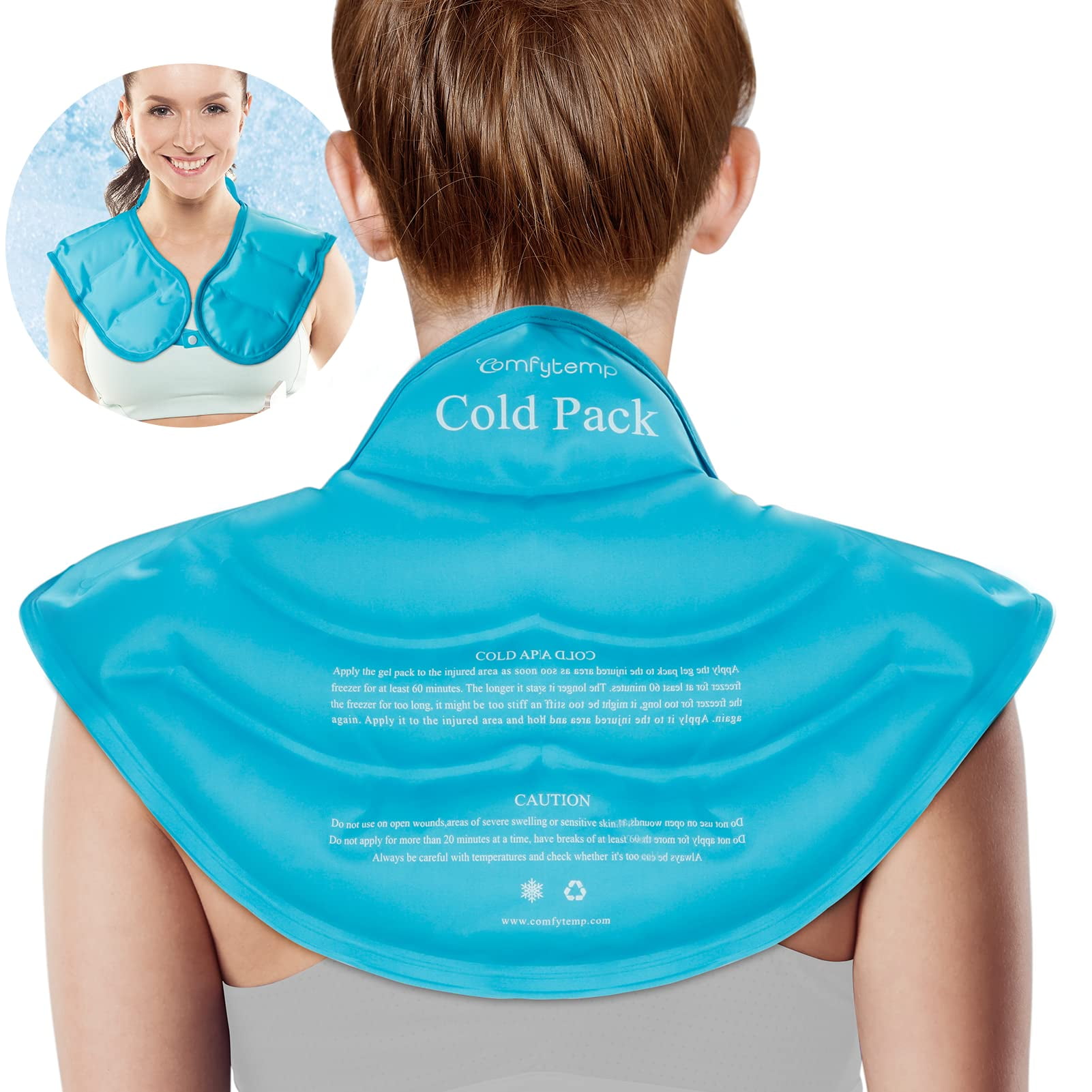 Comfytemp - Paquete De Hielo En Gel Para Cuello Y Hombros Aprobado Por La Fsa Hsa