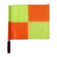 Magideal - Bandera De Árbitro Bandera De Seguridad De Tráfico Asta De Bandera De Acero Inoxidable Bandera De Señal Ligera Bandera De Mano Para Fútbol Campo De Fú Gran Cuadrado