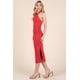 thumbnail image 4 of Vestido Midi de Canalé Cruzado con Cuello Halter, 4 of 4