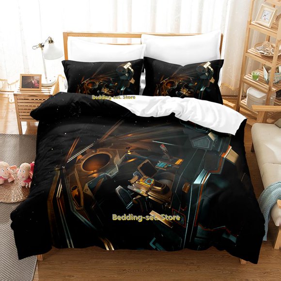 v720 Bed Sheets New Game Elite Dangerous Bedding Set Single Twin Full Queen King Size Bed Set Adult Kid Bedroom Duvetcover Sets Darxide EMP 3-Piece Bedding Set (1 Duvet Cover + 2 Pillow Shams) Bed She