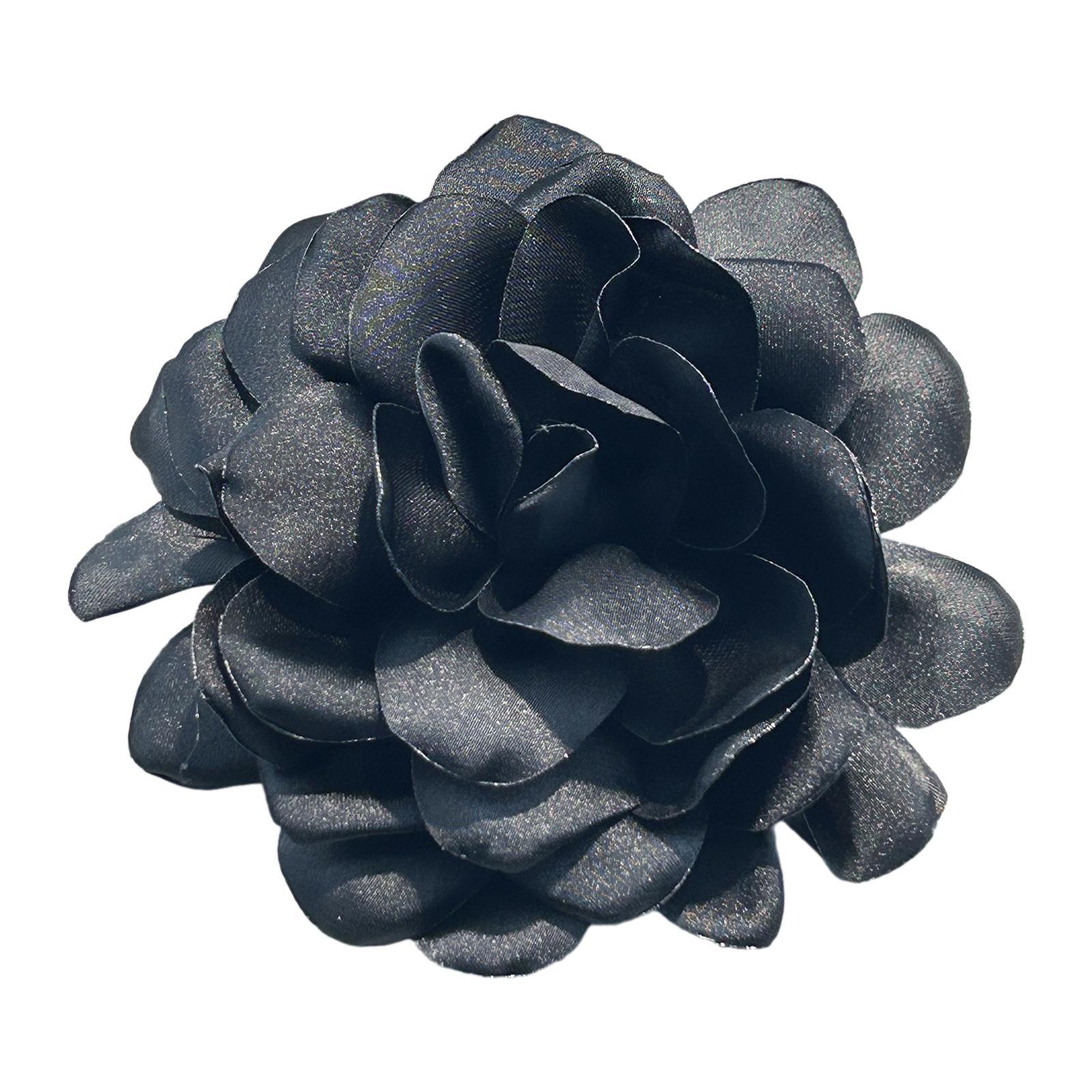 Magideal - Broche De Flor De Tela Para Mujer, Ramillete Elegante, Pin De Solapa Grande, Broche De Camelia Para Vestido De Fiesta, Regalo De Joyería Para Banquete