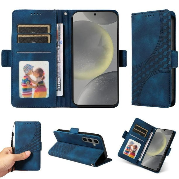 Carcasa FOXDOCK Samsung Galaxy S25 Plus de cuero PU, diseño acolchado clásico, protección contra caídas y rayones