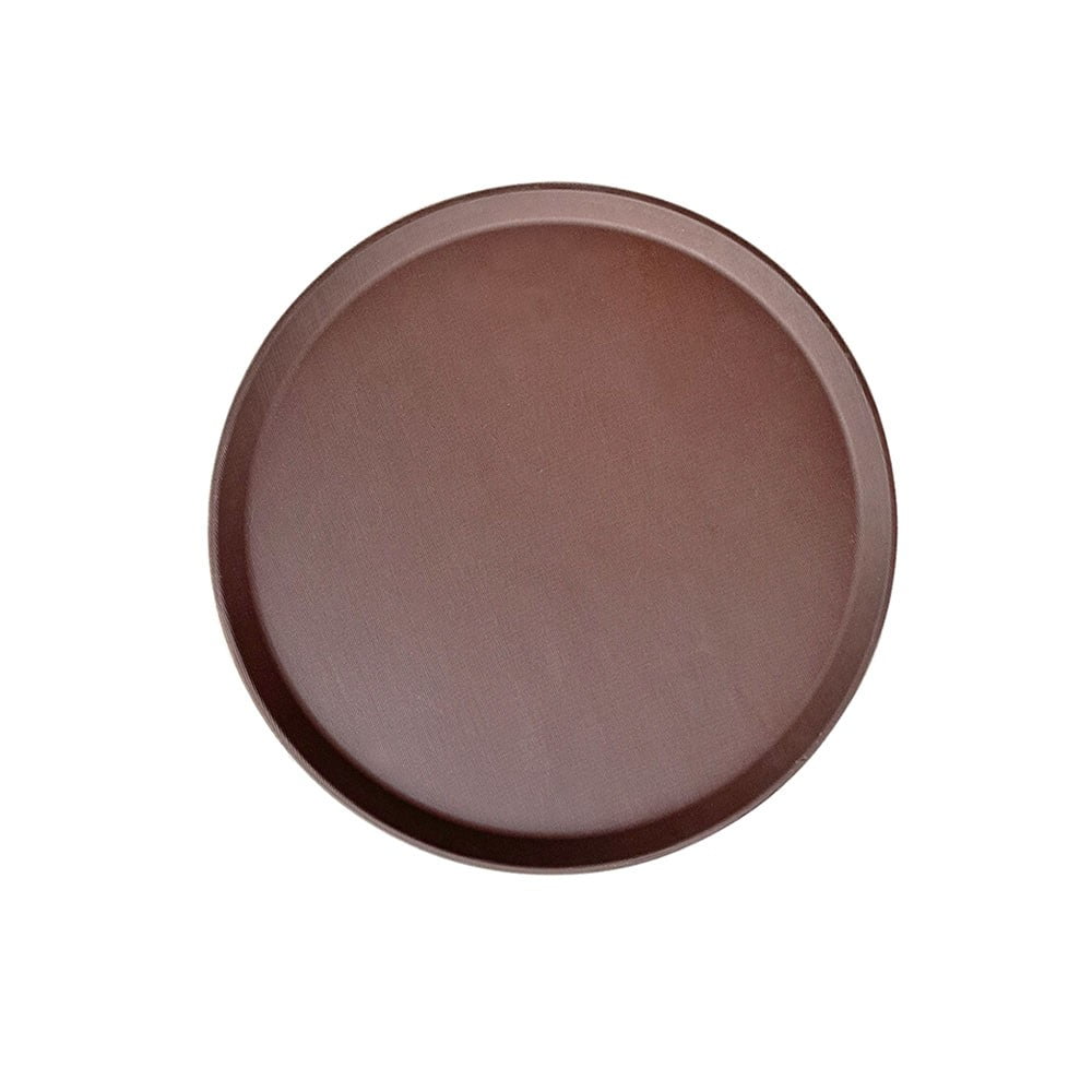 Imahe - Bandeja De Garzon Redonda Antideslizante 28cm Café