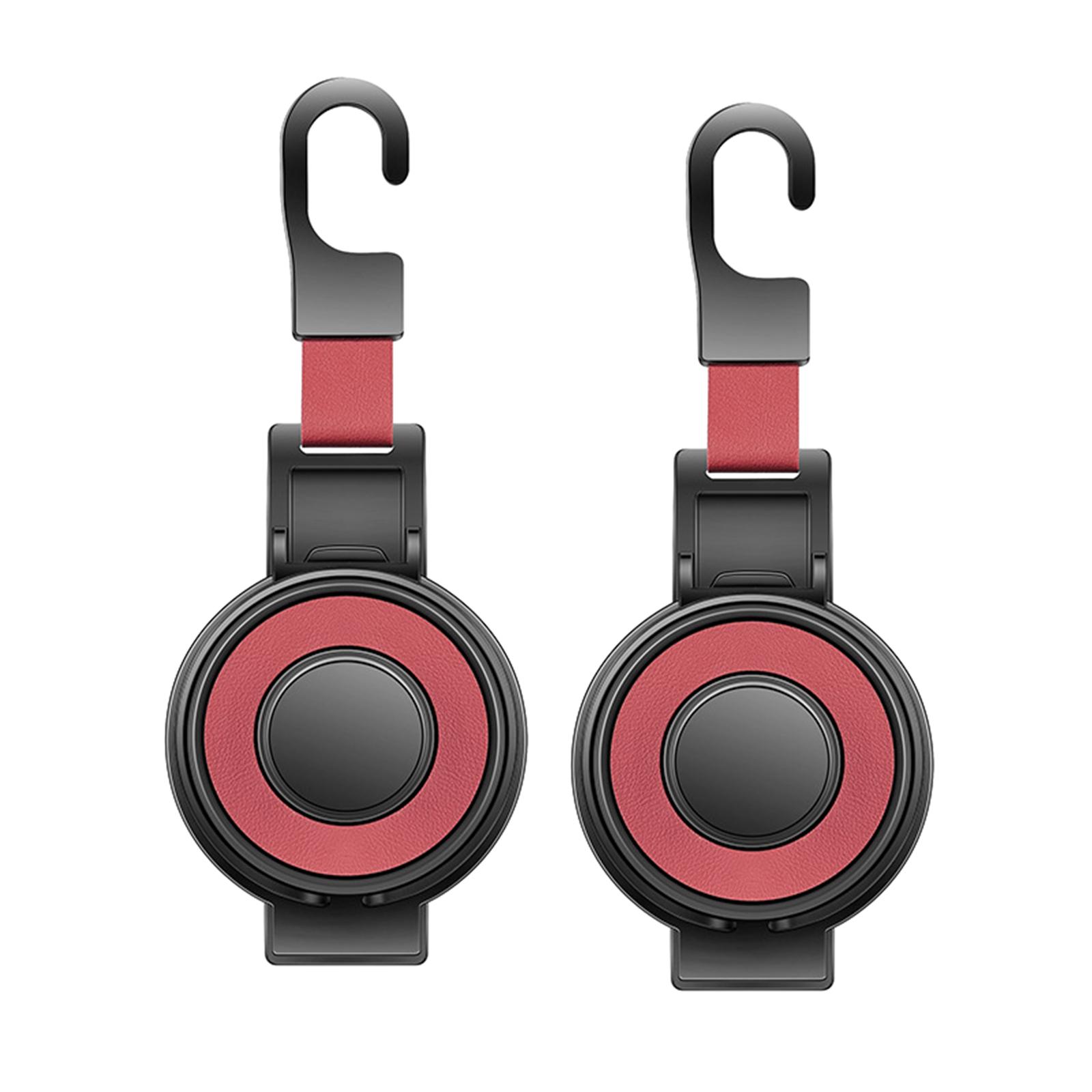 Ioensy - Ganchos Para Asiento Trasero De Coche, Soporte Para Vasos, Soporte Para Teléfono, Monederos, Bebidas, Color Rojo, 2 Uds.