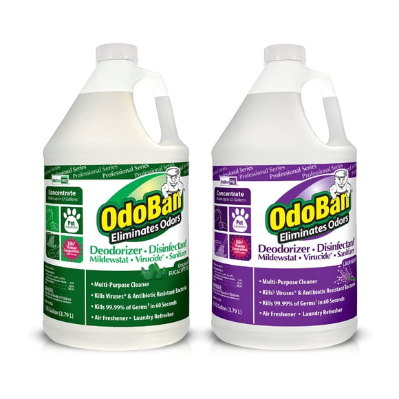 Concentrado desinfectante y eliminador de olores OdoBan 3,78 L, paquete de 2