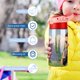 thumbnail image 5 of Hello NeighborBotella de Agua con Tapa Pop Top de Un Toque, Acero Inoxidable, a Prueba de Fugas, para Deportes, Botella Infantil rosa 12 oz, 5 of 6