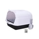 thumbnail image 1 of Inodoro cerrado para gatos, caja de arena para gatos con capucha y puerta, contenedor de arena para gatos portátil para gatos de interior, orinal para Negro, 1 of 5