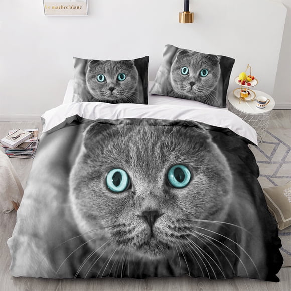Black cat Bedding Set Single Twin Full Queen King Size Cute cat Bed Set Aldult Kid Bedroom Duvetcover Sets 3D Pet Bed Sheets