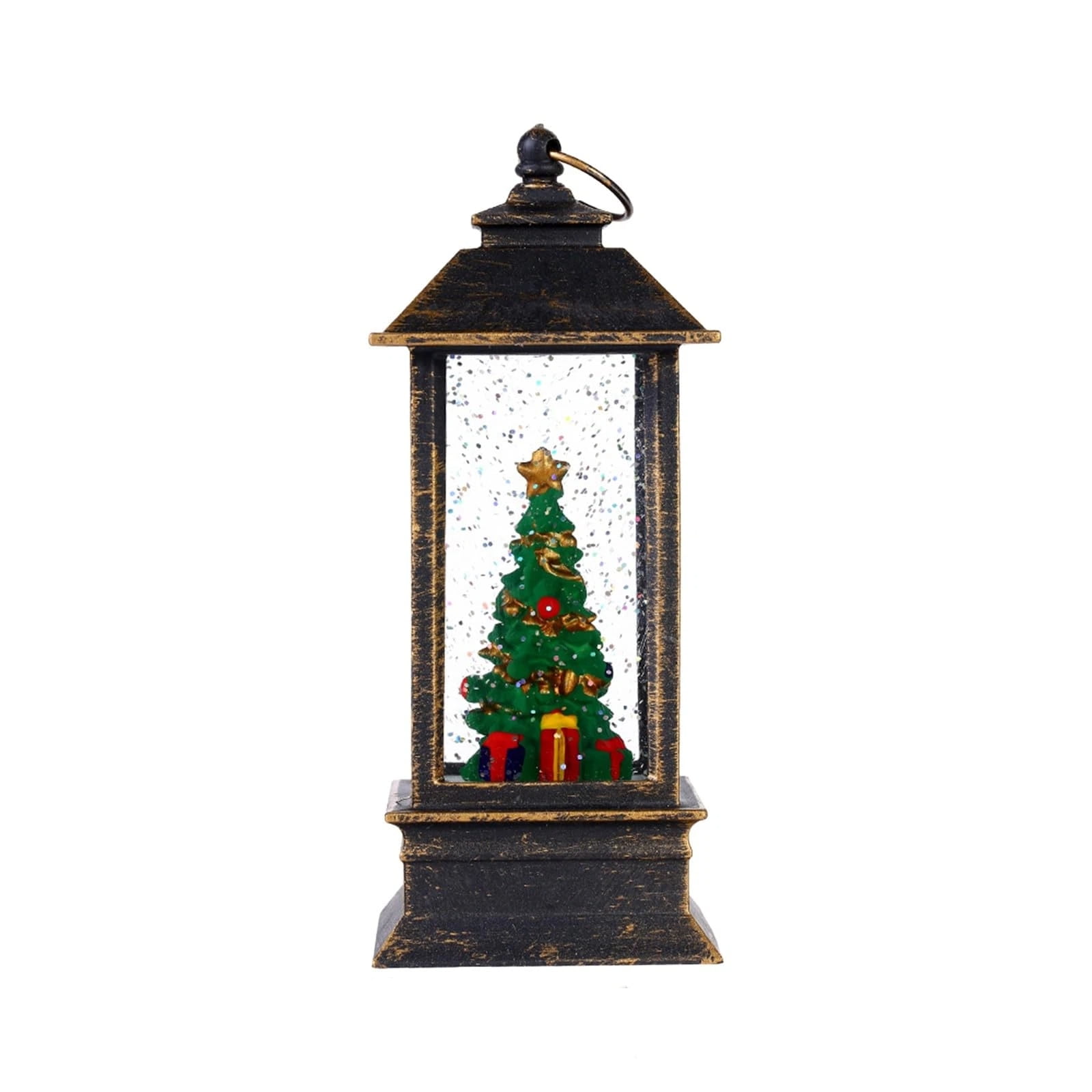 Xusx111 - Decoraciones De Linterna De Navidad De Globo De Nieve, Linterna De Globo De Nieve Con Brillo Remolinoso, Árbol De Navidad Iluminado Decoraciones De Navidad En Interiores Para El Hogar