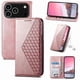 thumbnail image 2 of Funda Flip FOXDOCK para iPhone 17 Pro Max , Estilo Billetera con Diseño Rombo, Correa de Mano y Soporte, Uso Diario, 2 of 6
