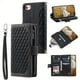 thumbnail image 3 of Premium Leather Flip Phone Case with Zipper Wallet for iPhone 14, 13, 12, 11 Pro Max, X, XS, XR, 8, 7, Plus SE 2020, 2022, 3 of 3