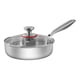 thumbnail image 2 of Sartén de Acero Inoxidable con Tapa de Vidrio, Utensilios de Cocina, Regalos de Gadgets Versátiles, Sartén Portátil con Asa, Sartén para Cocinar en Ca Diámetro 24 cm, 2 of 5