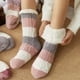 thumbnail image 3 of Calcetines cálidos para mujer, medias a rayas, de invierno, suaves, bonitos y gruesos, para el suelo, zapatillas de casa, 3 of 5