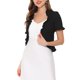 thumbnail image 4 of INSPIRE CHIC Cárdigan Corto para Mujer con Frente Abierto y Volantes, Tallas XS, Color Negro, 4 of 7
