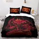 thumbnail image 1 of Cover Set Bedding Set Red Winged Devil Special Gift For Kids3-Piece Bedding Set (1 Duvet Cover + 2 Pillow Shams), 1 of 3