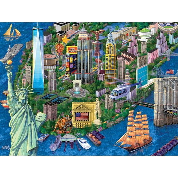 Puzzle Bits and Pieces NYC View Estatua de la Libertad, 300 piezas, 46 x 61 cm