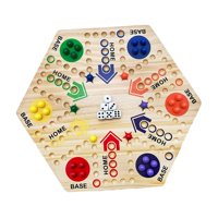 Magideal - Juego De Mesa De Mármol De Doble Cara, Juego De Mesa De Madera De Vía Rápida Para Fiesta De Adultos