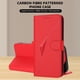 thumbnail image 3 of Funda Cartera Fibra de Carbono para Motorola MOTO G Play 4G 2024 con Soporte y Cierre Magnético Rojo, 3 of 6