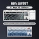 thumbnail image 4 of Kit de teclado ZMX GMK87 con montaje gasket, hot swap, BT 5.0/2.4G/Type-C, 4 of 9