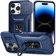 thumbnail image 1 of Funda Armada para iPhone 14 Pro Max con Tapa Deslizante y Soporte Magnético Giratorio Azul, 1 of 5