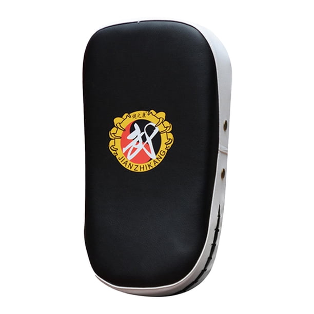 Kick Muay Thai Kickboxing, almohadilla corporal llamativa para patadas curvas, entrenamiento de boxeo MMA con objetivo de pie de punzonado, asas blanco 36x19x8.5cm