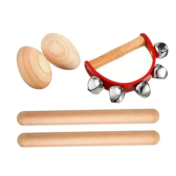 Juguetes Musicales Preescolares Del Sistema Educativo De La Música De Madera Para Los Bebés 3pcs Del Regalo De Cumpleaños