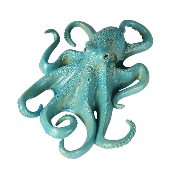 Ocean Animal Octopus Model Figures Playset Plástico Para Decoración De Escritorio Blue Octopus A