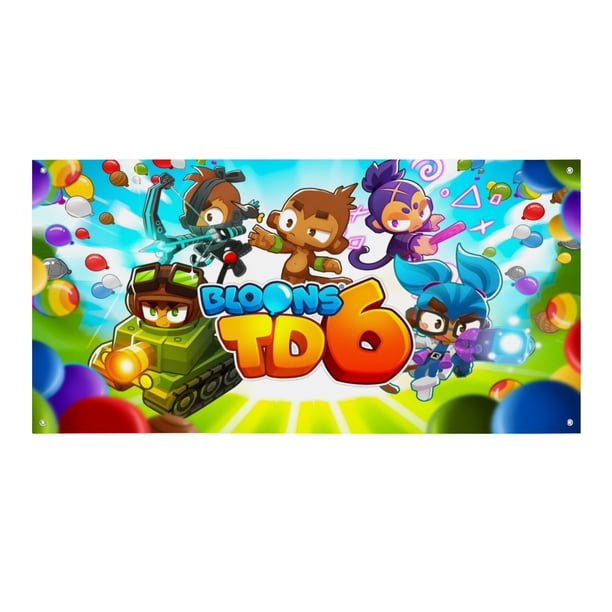 Bloons TD: Defensa de Torres Fondo Temático Pancarta Suministros de Decoración para Fiesta de Cumpleaños, Decoración de Fondo de Fiesta Personalizado,150x90cm