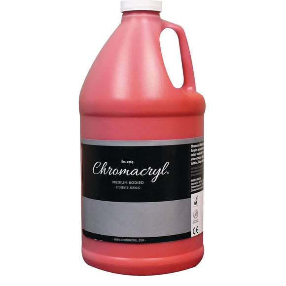 Pintura acrílica Chroma Chromacryl Premium, no tóxica, 2 litros, color rojo cálido