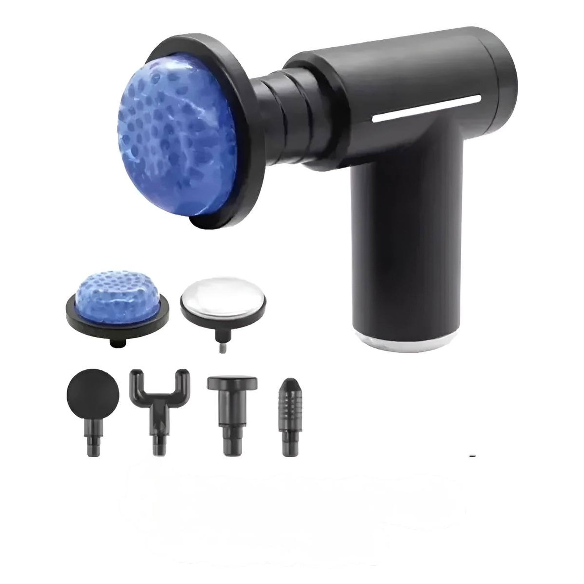 Tecnofonia - Pistola De Masaje Inteligente 6 Cabezales Y Terapia Negro