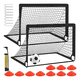 thumbnail image 1 of "2juego De Porterías De Fútbol  Belug Portátil Para Niños+accesorios Negro ", 1 of 5