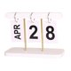 thumbnail image 4 of Calendario de escritorio, página giratoria, calendario con tapa, calendario de mesa independiente para el hogar, oficina, decoración de granj Blanco, 4 of 5