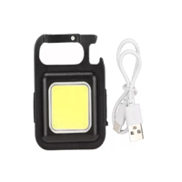 Genérico - Linterna Llavero Led Cob 800 Lumens Gancho Iman Recargable Blanco Negro