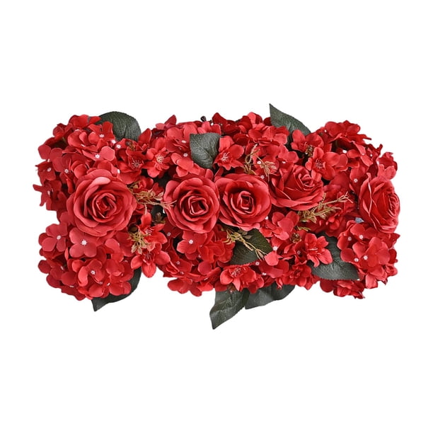 Panel de pared de flores para fondo de pared de flores, fondo de flores artificiales de rosas sintéticas para decoración de pared de flores, , 52cmx28cm