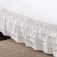 thumbnail image 2 of suxuMhao Faldón de Cama de 4 Capas, Faldón de Cama con Volantes Elástico Faldón de Cama Envolvente, Tamaño Full 47 X 78+18 Pulgadas, Faldón de Cama Blanco Full, Volante Antipolvo de Cama de, 2 of 3