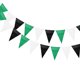 thumbnail image 1 of Banderines de Triángulo Uxcell para Decoraciones de Fiesta de Boda Festiva Cumpleaños Blanco, Negro, Verde, 1 of 7