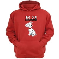 Genérico - Polerón Canguro 101 Perritos Manchas Rojo Talla M Unisex