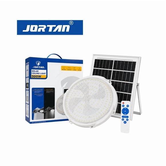 Lámpara Solar Techo Led 200w Con Panel Solar Y Control Remoto Exterior Interior