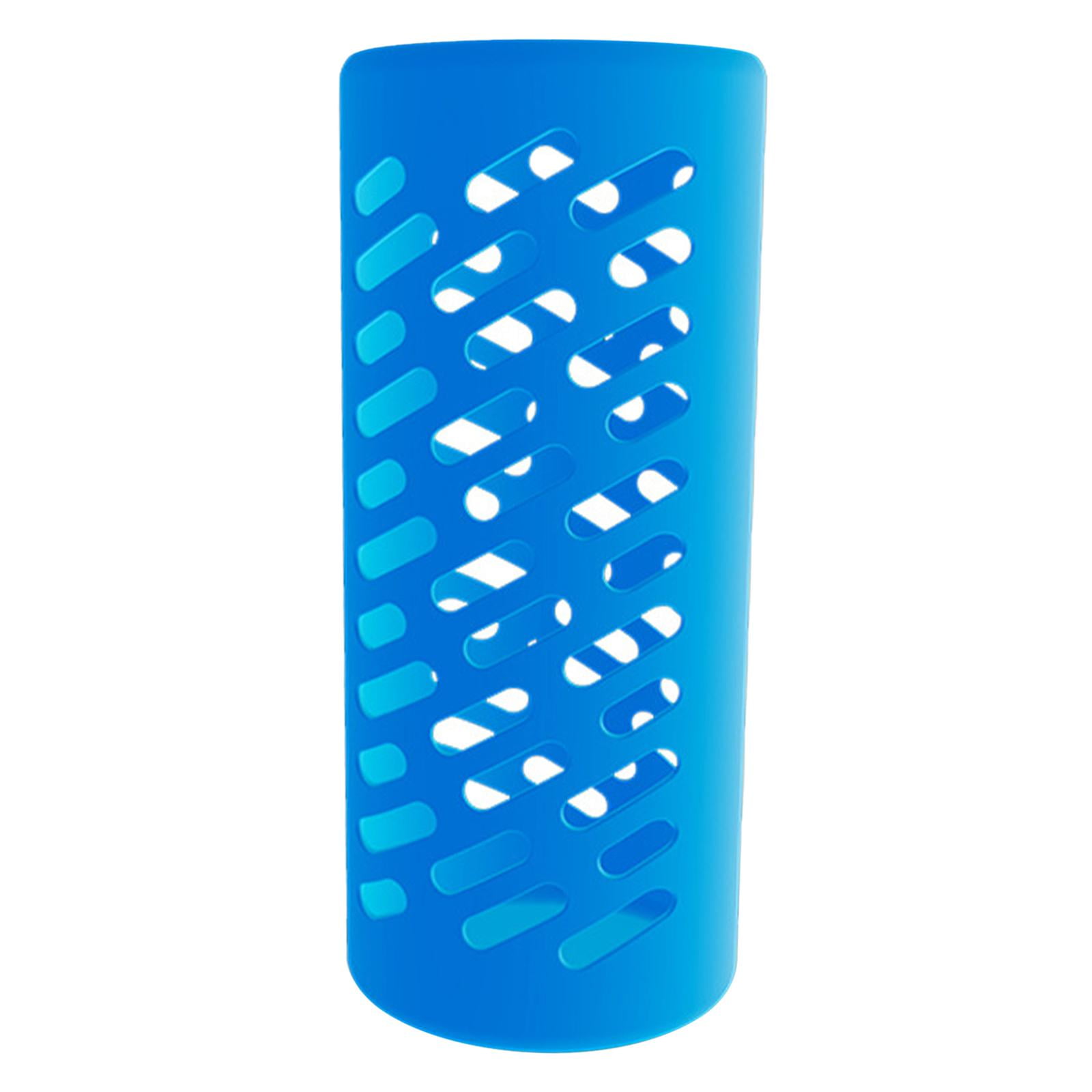 Magideal - Botella De Vidrio -silicone -botella De La Botella De La Cubierta De Silicona Cubierta Protectora Protección De La Cubierta Portátil De La Copa Portát , Azul, 32 Onzas Azul 32oz