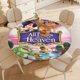 thumbnail image 4 of Todos los perros van al cielo-theme Fitted Round Tablecloths Elastic Edged Table Covers Waterproof Table Cloth for Kitchen Holiday Party Tables Decor 150cm, 4 of 6