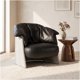 thumbnail image 1 of Sillón Lorenzo Individual Ecocuero Estructura Curva De Acero Negro Liso, 1 of 8